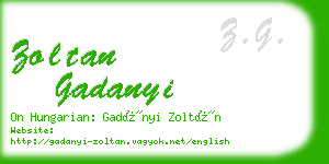 zoltan gadanyi business card